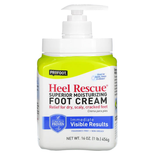 Profoot, Heel Rescue, Superior Moisturizing Foot Cream, Fragrance Free, 16 oz (454 g)