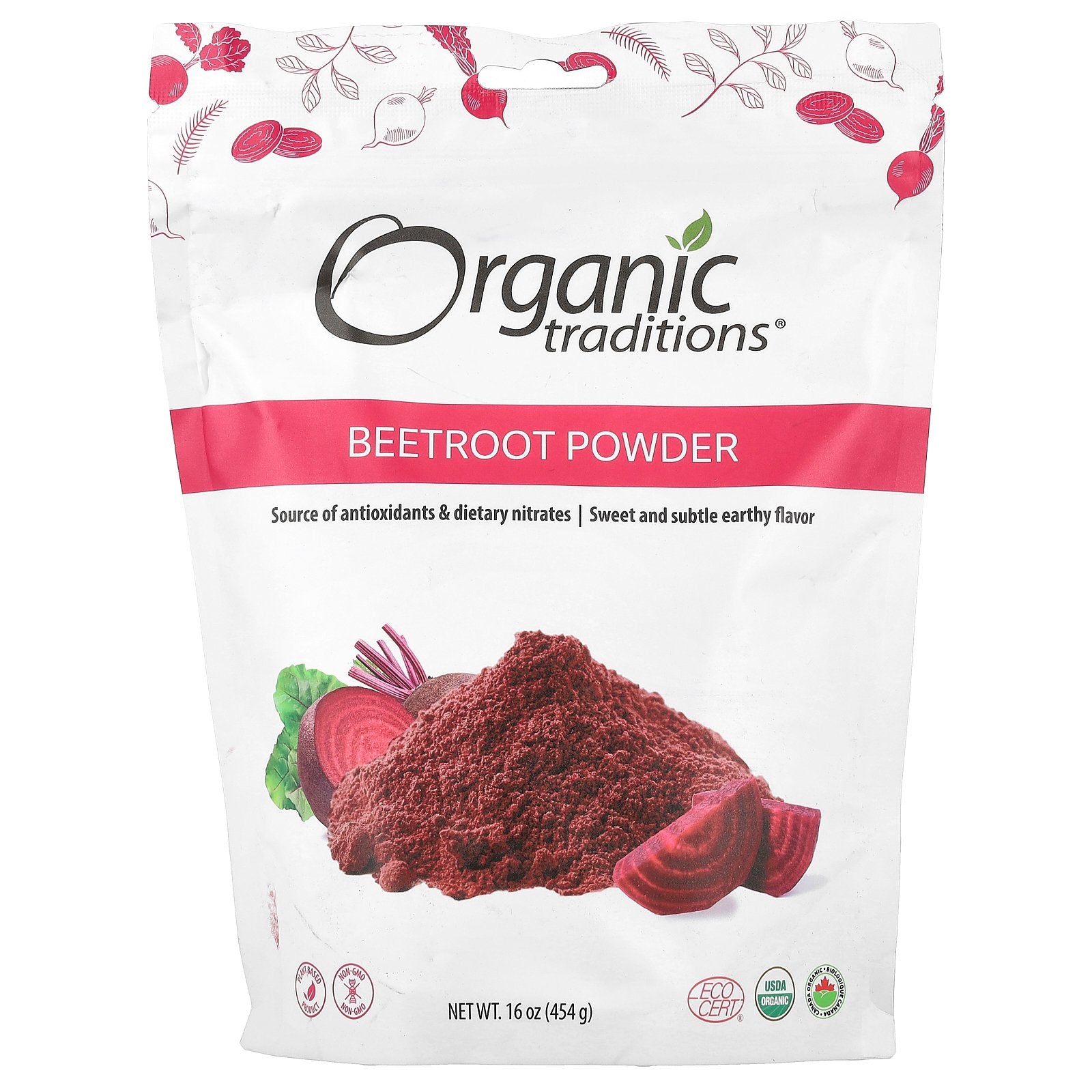 Organic Traditions, Beetroot Powder , 16 oz (454 g)