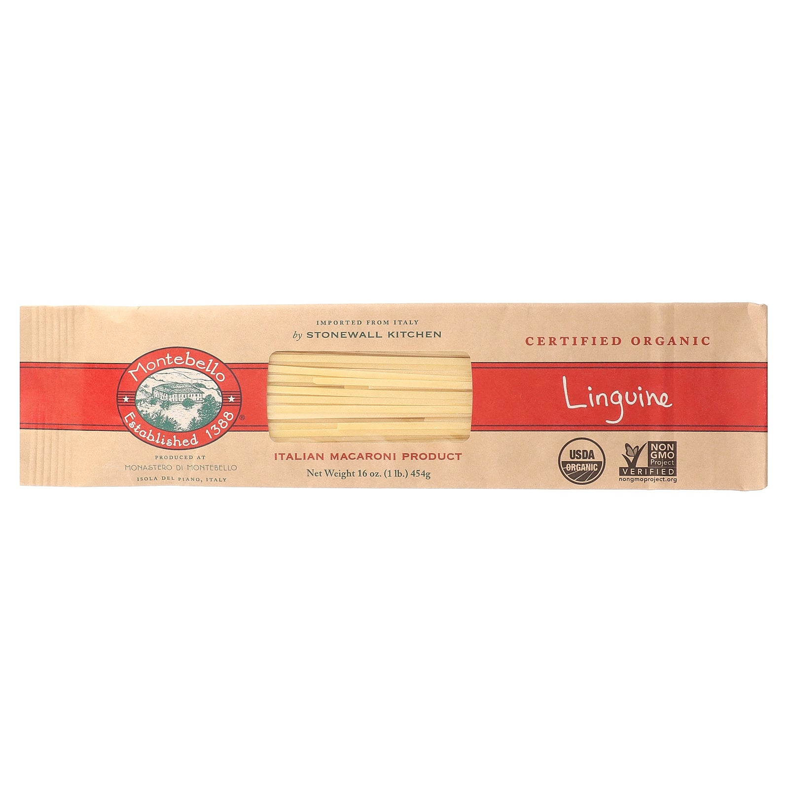 Montebello, Organic Linguine, 16 oz (454 g)