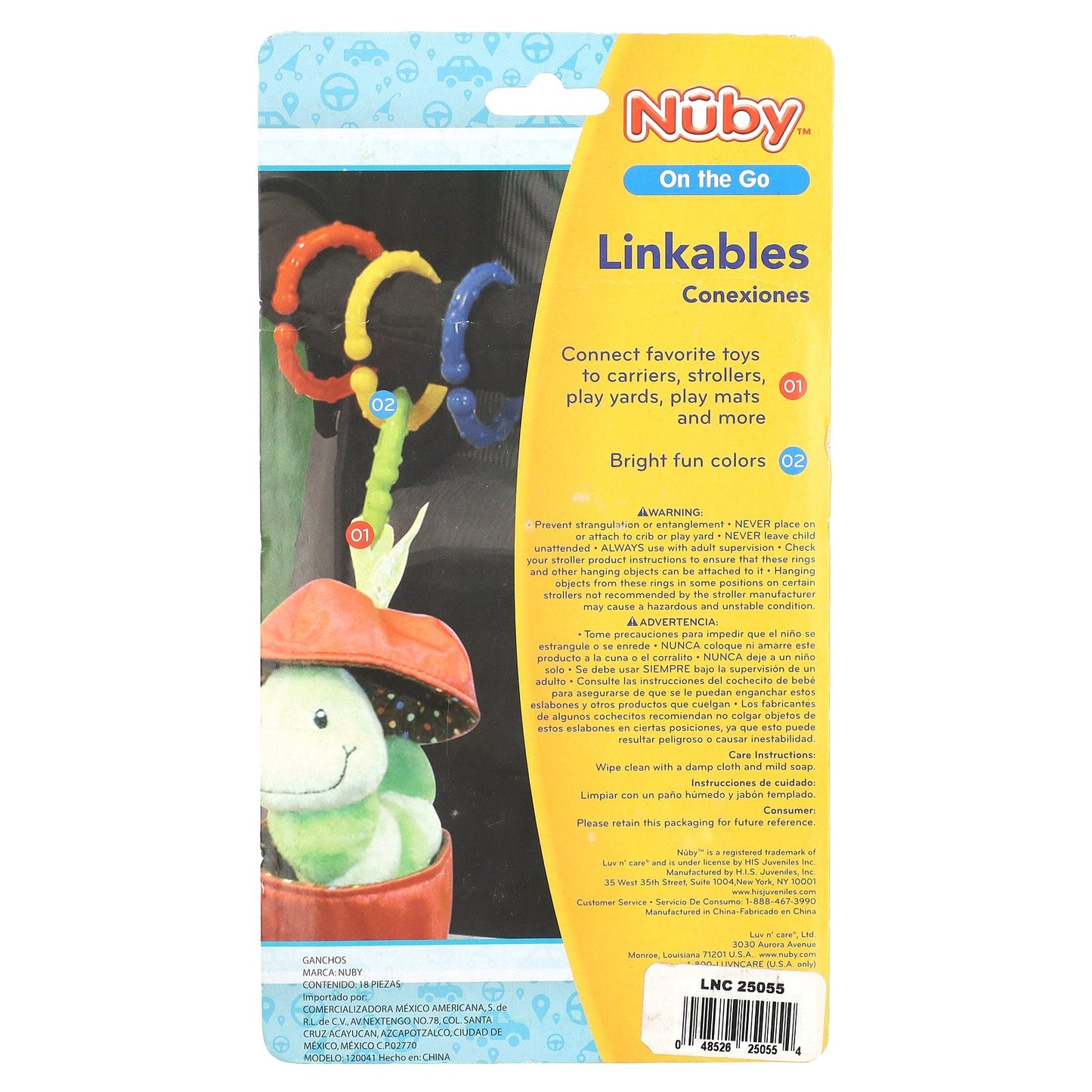 Nuby, On The Go, Linkables, 3+ Months, 18 Pack