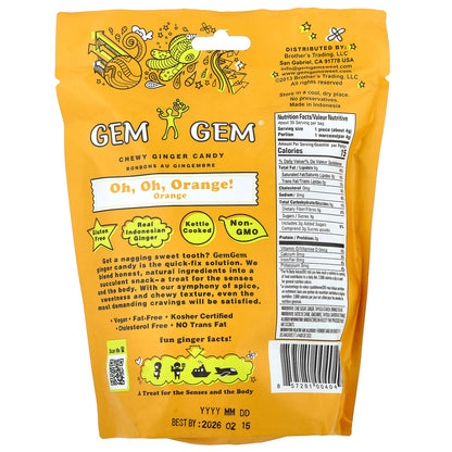 Jayone, Chewy Ginger Candy, Oh, Oh, Orange!, 5 oz (141.8 g)