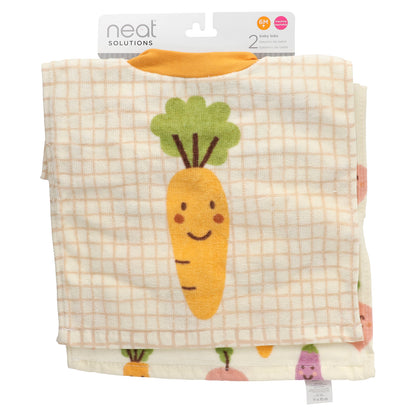 Neat Solutions, Baby Bibs, 6M+, Veggies, 2 Count