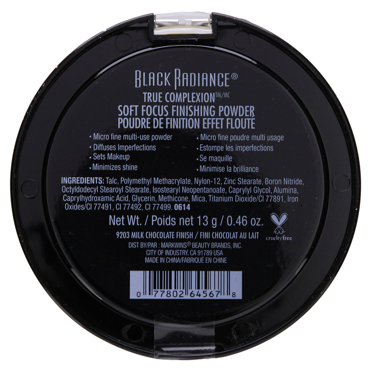 Black Radiance, True Complexion, Soft Focus Finishing Powder, 9203 Milk Chocolate Finish , 0.46 oz (13 g)