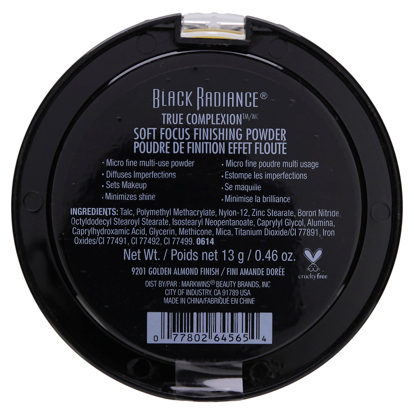 Black Radiance, True Complexion, Soft Focus Finishing Powder, 9201 Golden Almond Finish, 0.46 oz (13 g)