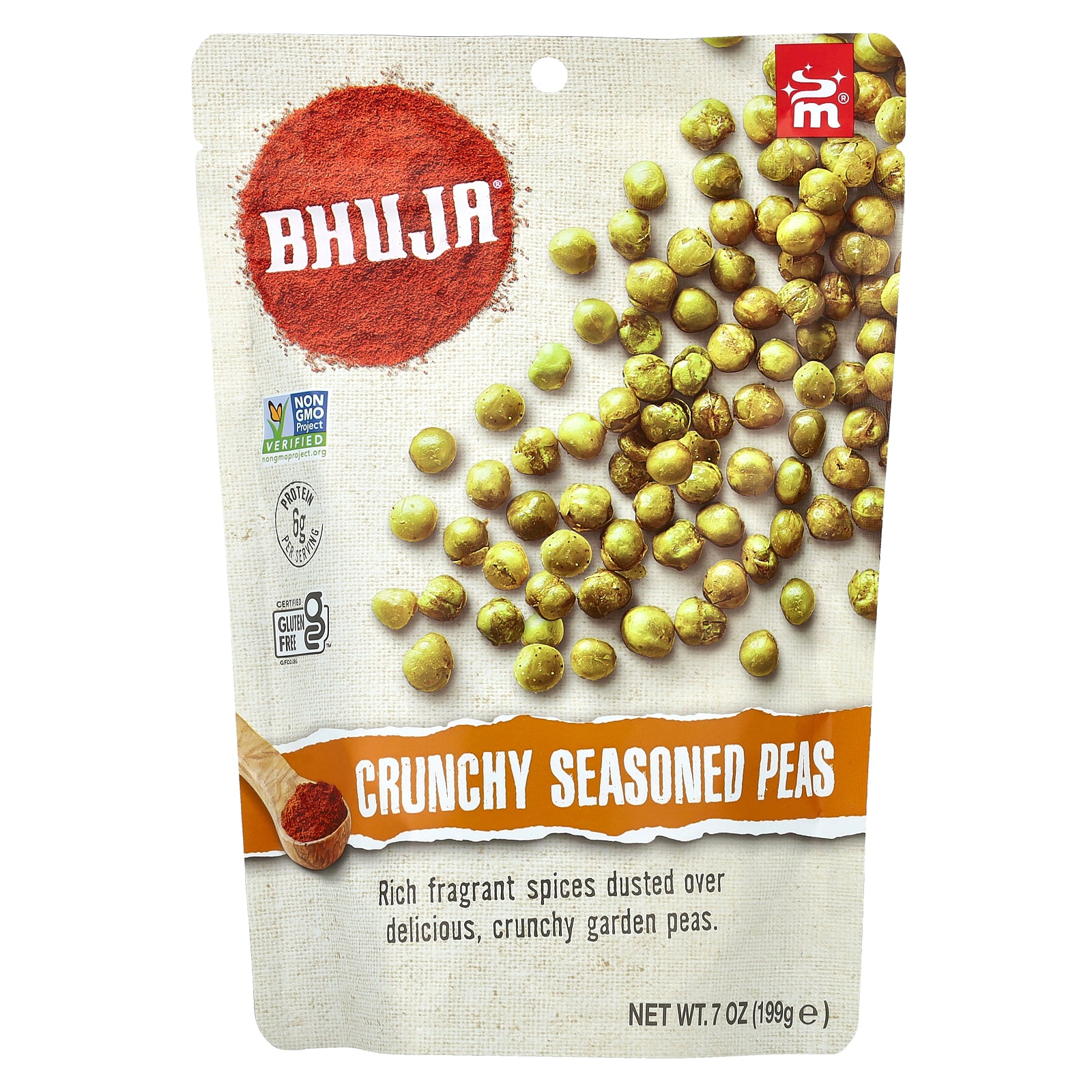 Bhuja, Crunchy Seasoned Peas, 7 oz (199 g)