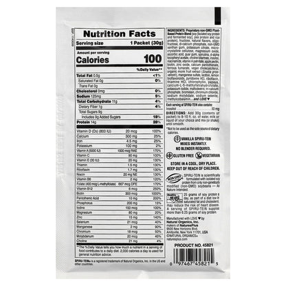 NaturesPlus, Spiru-Tein®, Protein Powder Meal, Vanilla, 8 Packets, 1.06 oz (30 g) Each