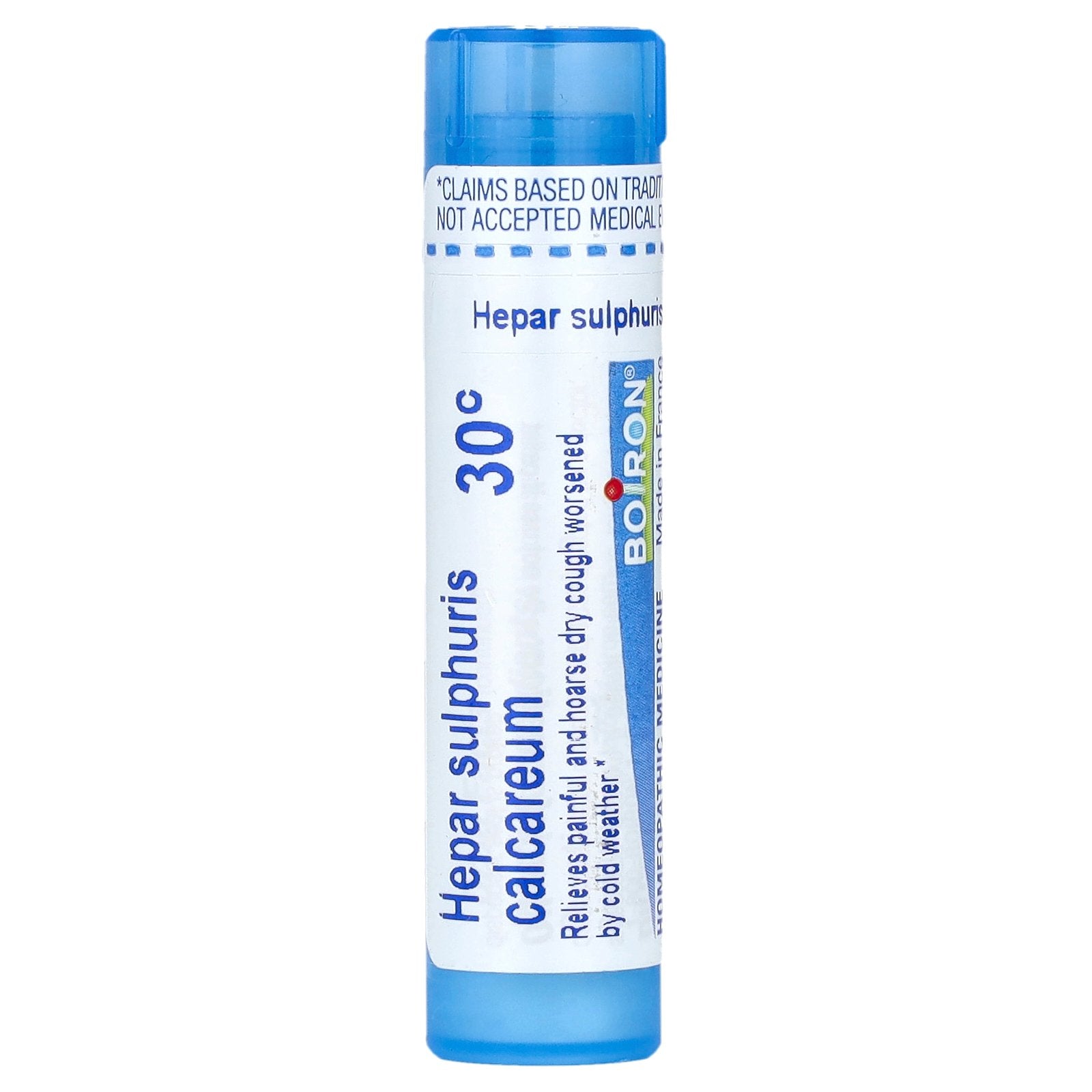 Boiron, Hepar Sulphuris Calcareum, 30C, Dry Cough Relief, Approx. 80 Pellets