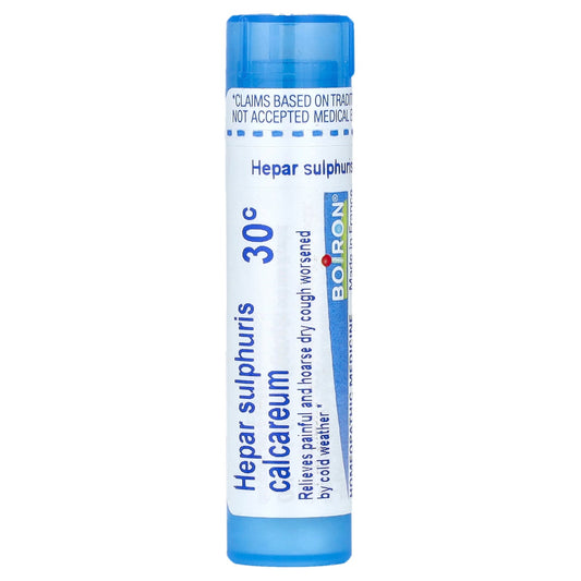 Boiron, Hepar Sulphuris Calcareum, 30C, Dry Cough Relief, Approx. 80 Pellets