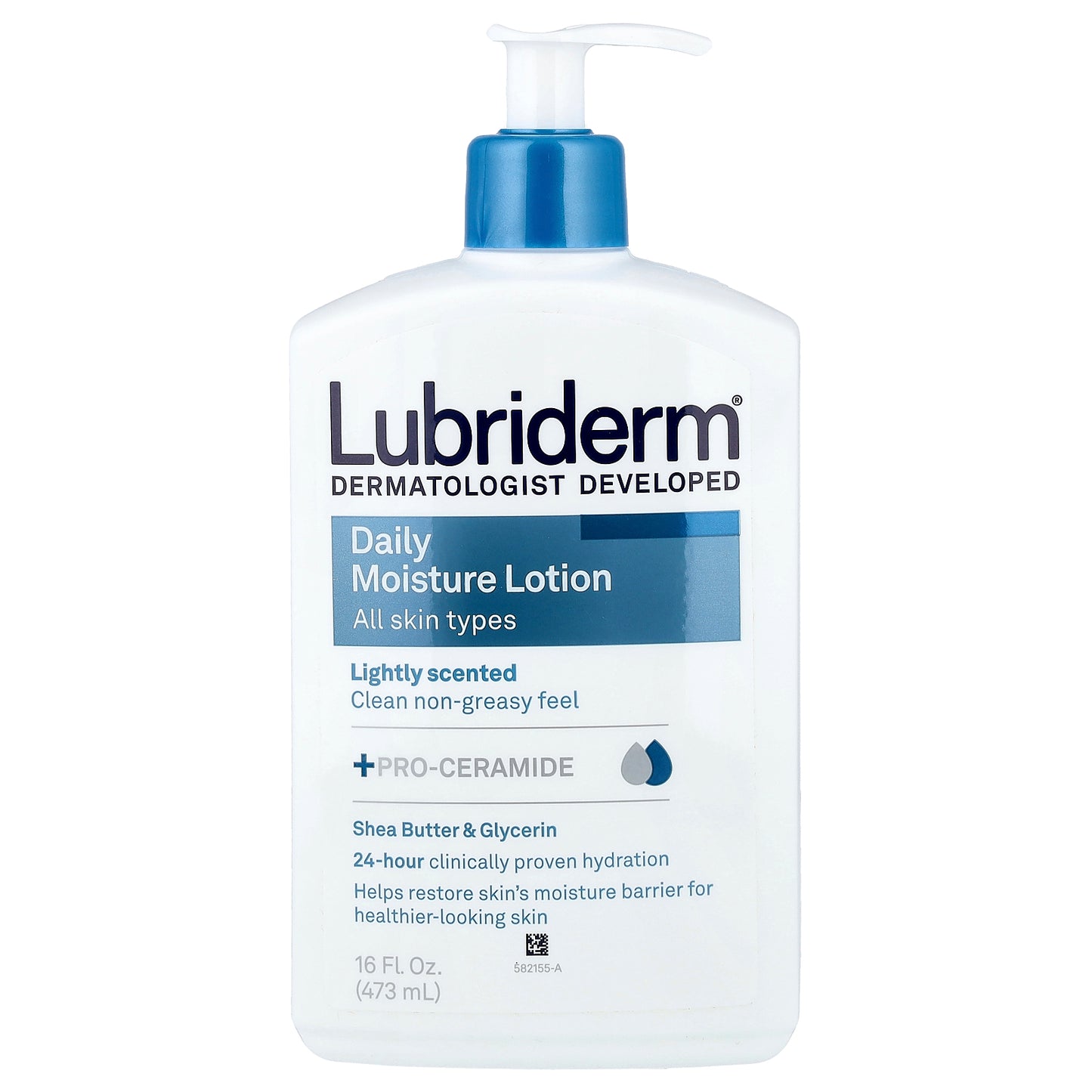Lubriderm, Daily Moisture Lotion, All Skin Types, Lightly Scented, 16 fl oz (473 ml)