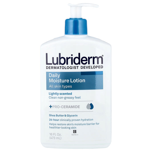 Lubriderm, Daily Moisture Lotion, All Skin Types, Lightly Scented, 16 fl oz (473 ml)