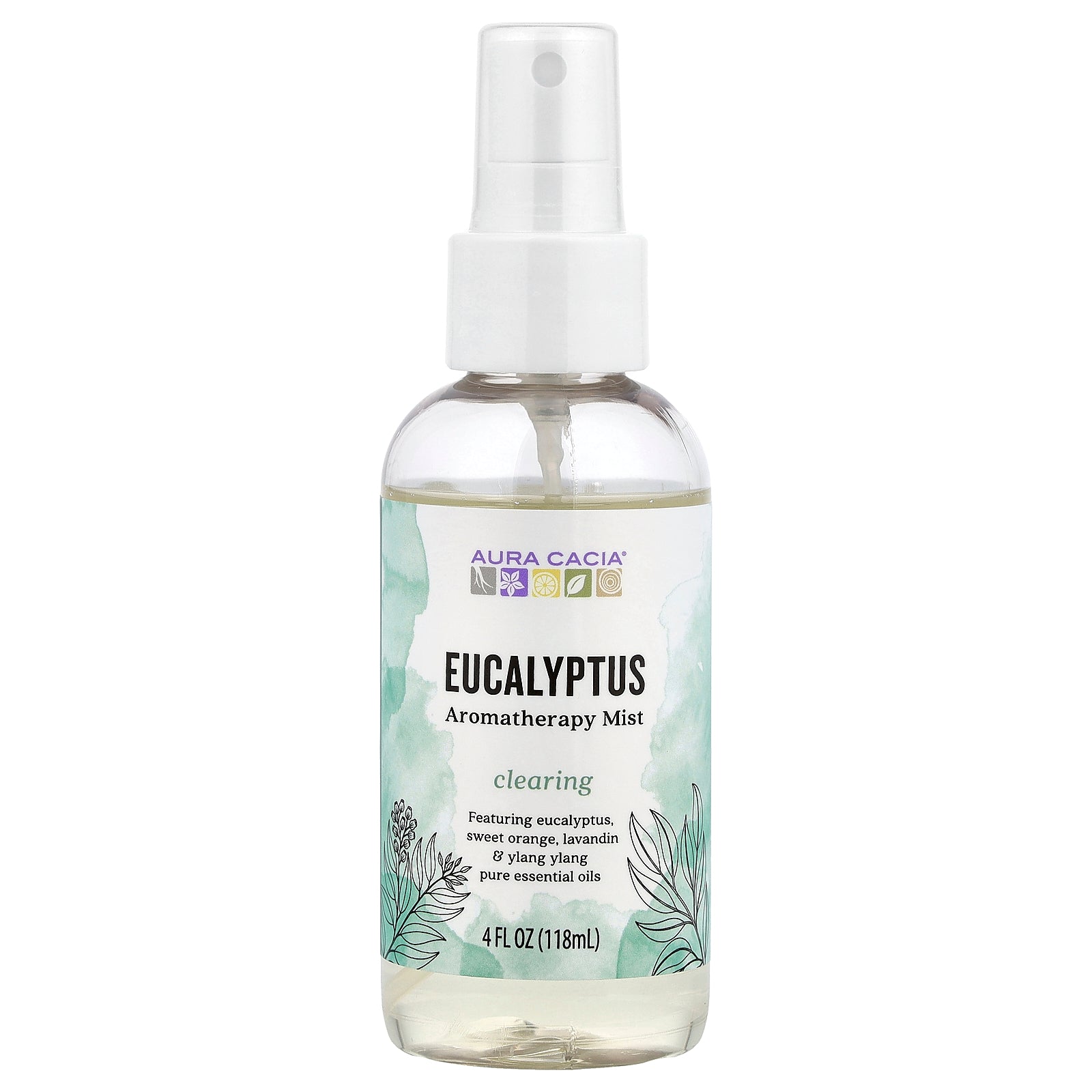 Aura Cacia, Aromatherapy Mist, Eucalyptus, 4 fl oz (118 ml)
