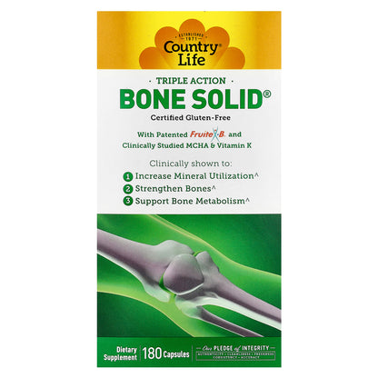 Country Life, Triple Action Bone Solid®, 180 Capsules