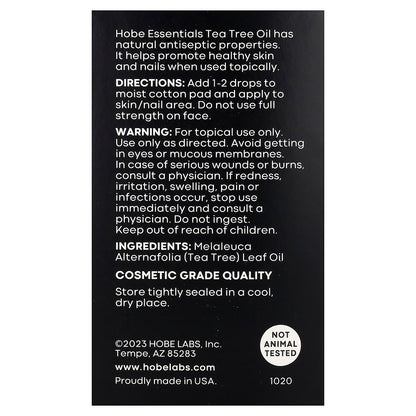 Hobe Labs, Essentials, Tea Tree Oil, 2 fl oz (59 ml)