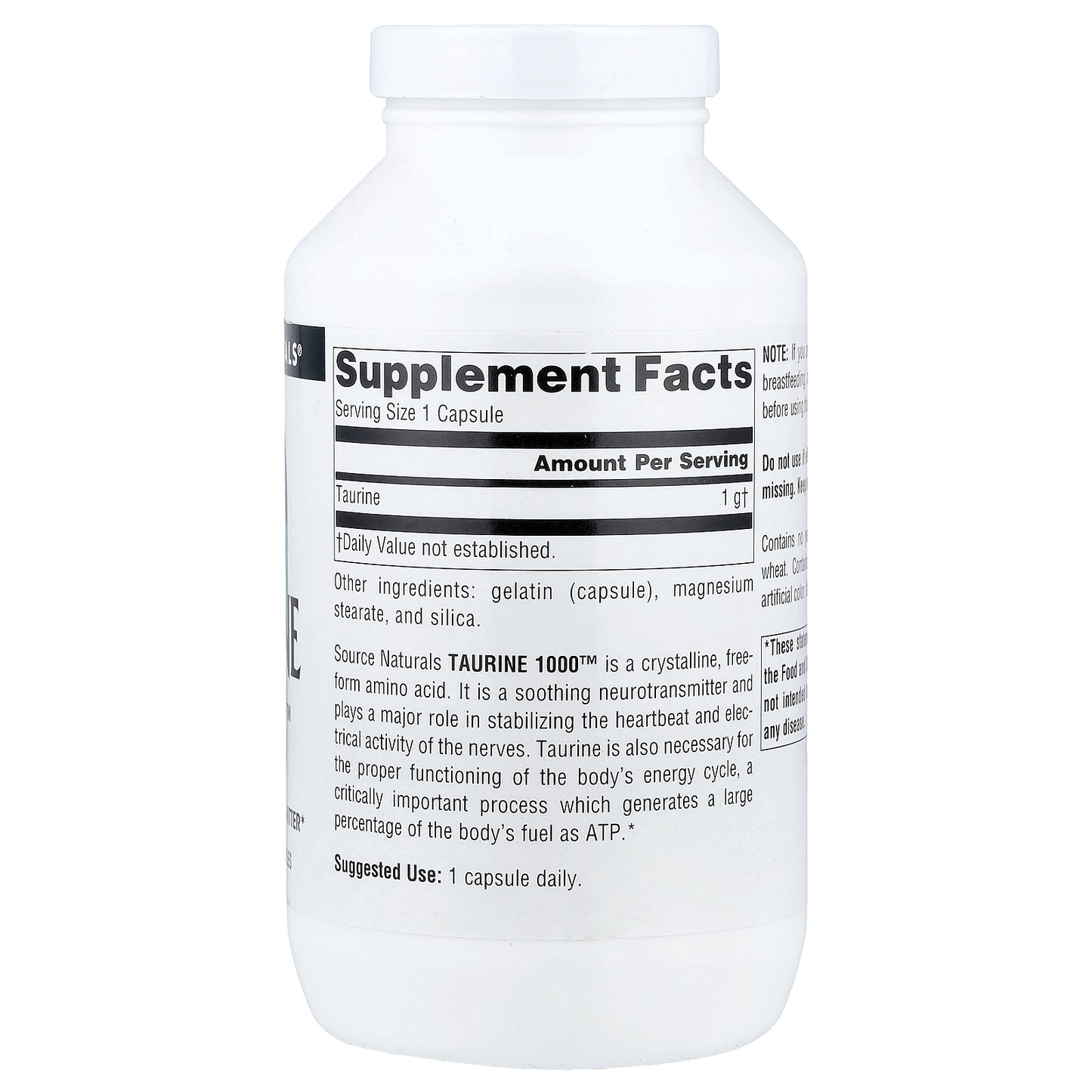 Source Naturals, Taurine 1000™, 1,000 mg, 240 Capsules