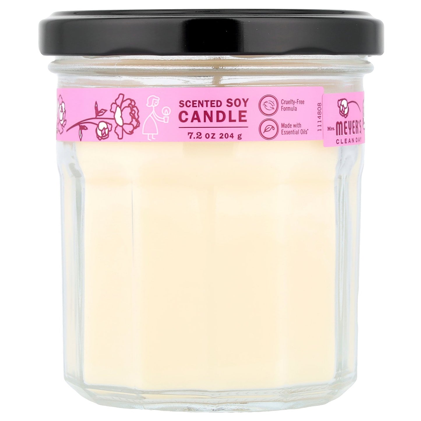 Mrs. Meyers Clean Day, Scented Soy Candle, Peony, 7.2 oz (204 g)