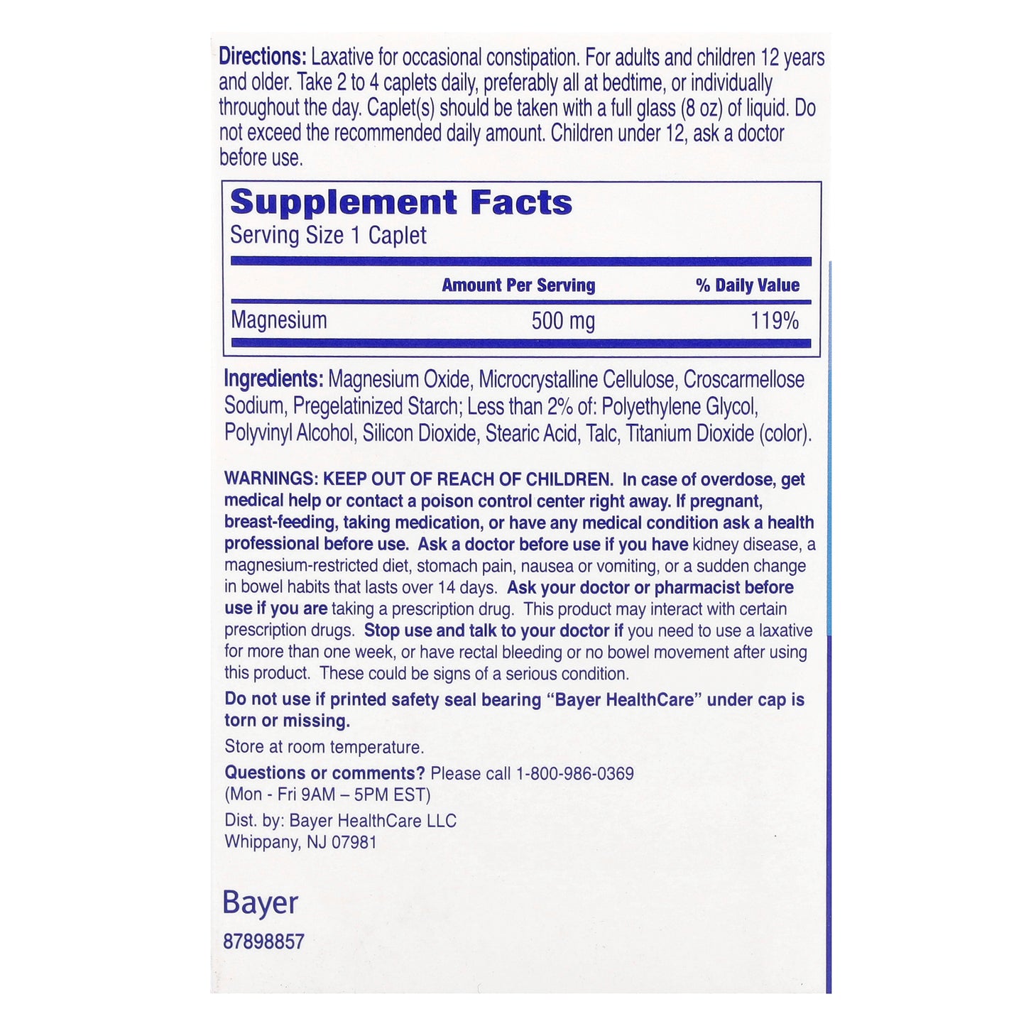 Phillip's, Laxative Caplets, 500 mg, 100 Caplets