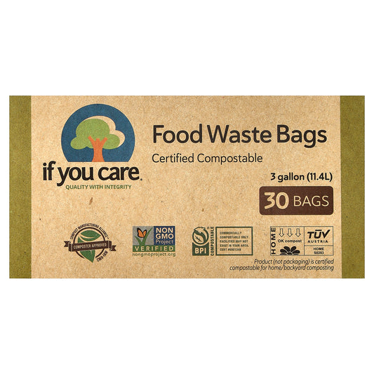 If You Care, Food Waste Bags, 3 Gallon, 30 Bags