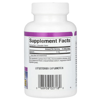 Natural Factors, Stress-Relax, Melatonin, 5 mg, 180 Chewable Tablets