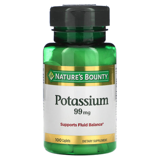 Nature's Bounty, Potassium, 99 mg, 100 Caplets