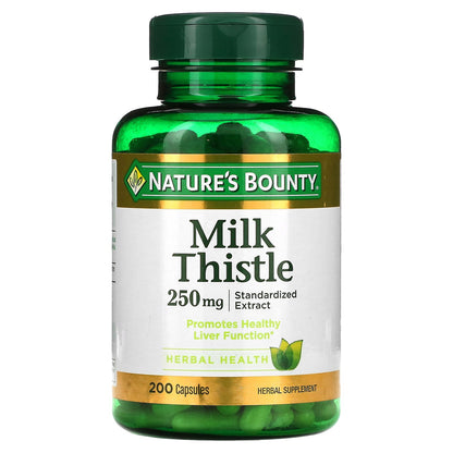 Nature's Bounty, Milk Thistle, 250 mg, 200 Capsules