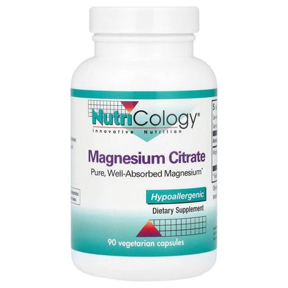 Nutricology, Magnesium Citrate, 170 mg, 90 Vegetarian Capsules