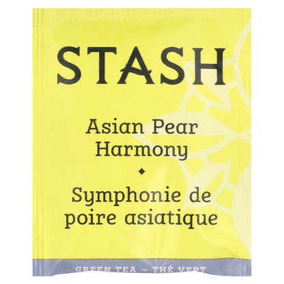 Stash Tea, Green Tea, Asian Pear Harmony, 18 Tea Bags, 1.1 oz (34 g)