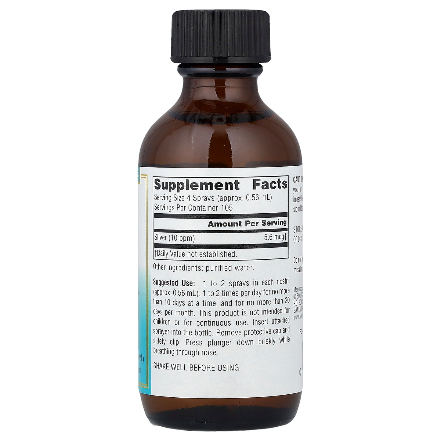 Source Naturals, Wellness, Colloidal Silver™ Nasal Spray, 2 fl oz (59.14 ml)