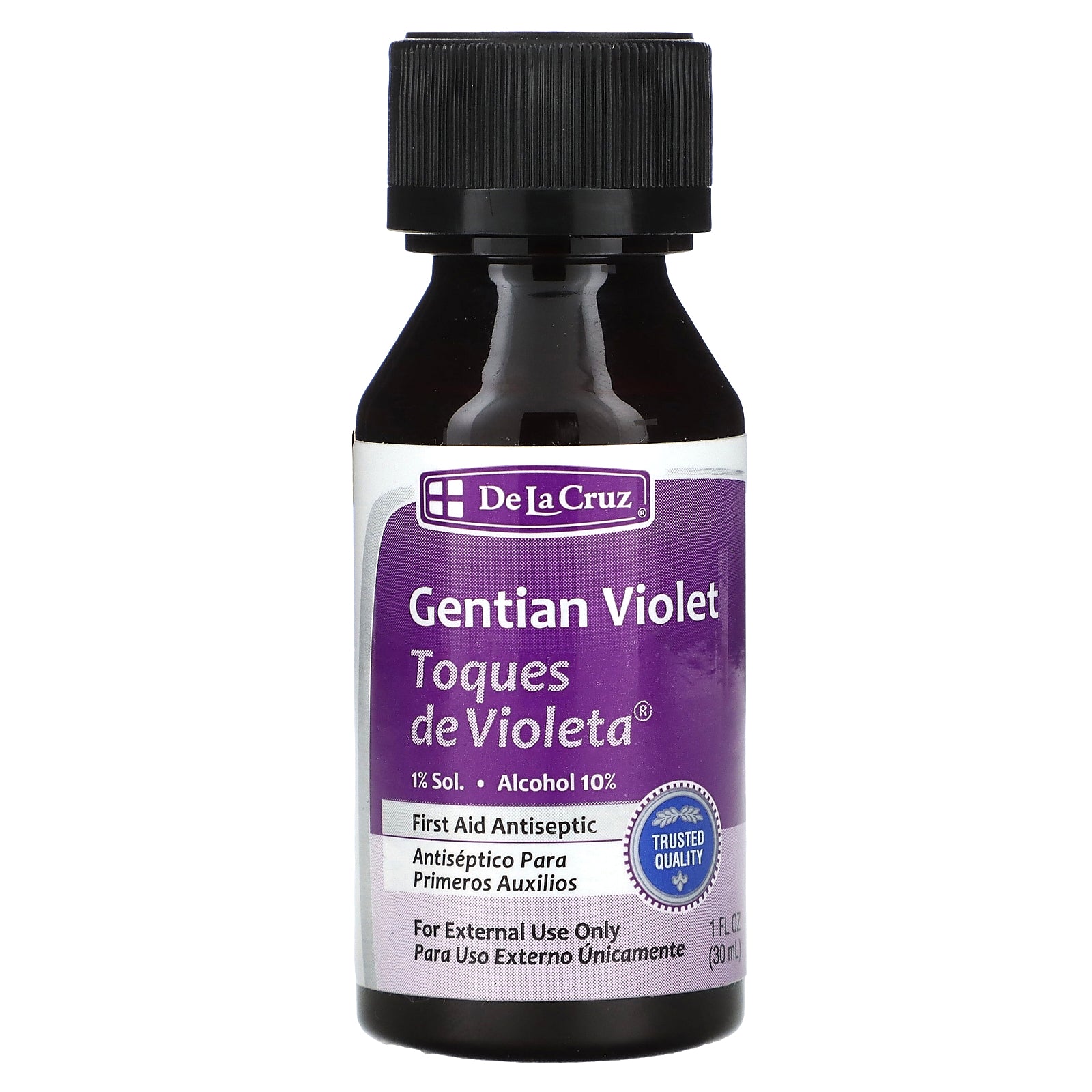 De La Cruz, Gentian Violet, First Aid Antiseptic, 1 fl oz (30 ml)