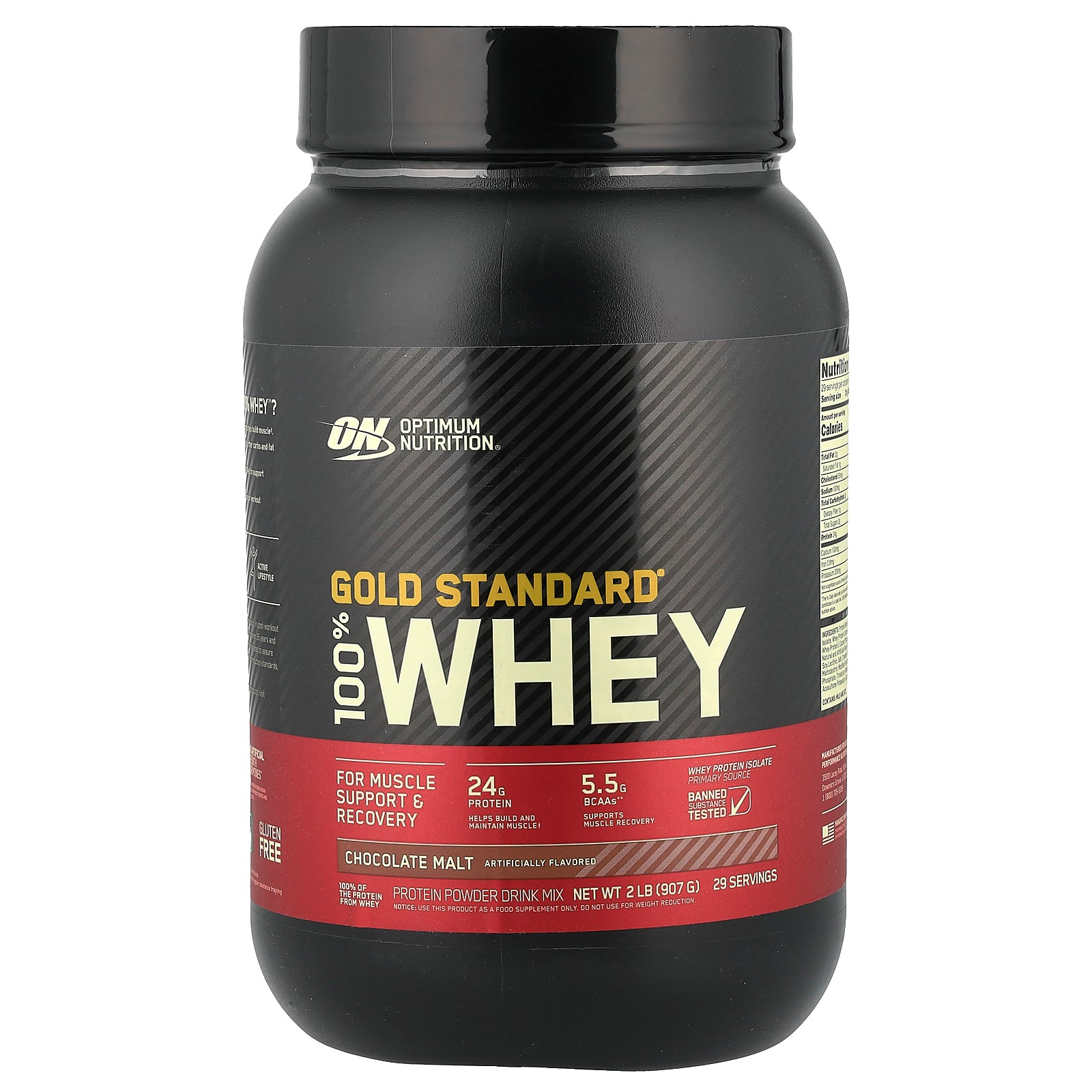 Optimum Nutrition, Gold Standard® 100% Whey, Chocolate Malt, 2 lb (907 g)