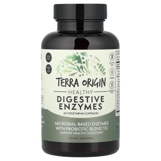 Terra Origin, Healthy Digestive Enzymes, 60 Vegetarian Capsules