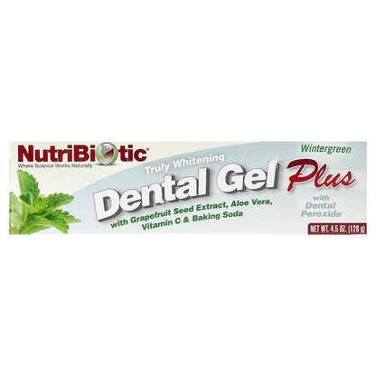 NutriBiotic, Dental Gel Plus, Truly Whitening, Wintergreen, 4.5 oz (128 g)