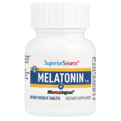 Superior Source, Melatonin, 5 mg, 60 MicroLingual® Instant Dissolve Tablets