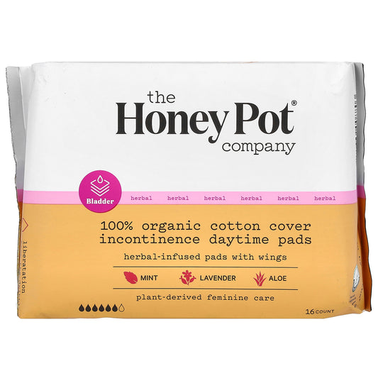 The Honey Pot Company, Herbal-Infused Pads With Wings, Daytime, 16 Count