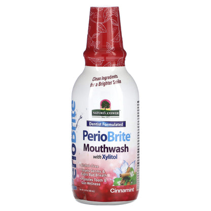 Nature's Answer, PerioBrite, Mouthwash with Xylitol, Cinnamint, 16 fl oz (480 ml)