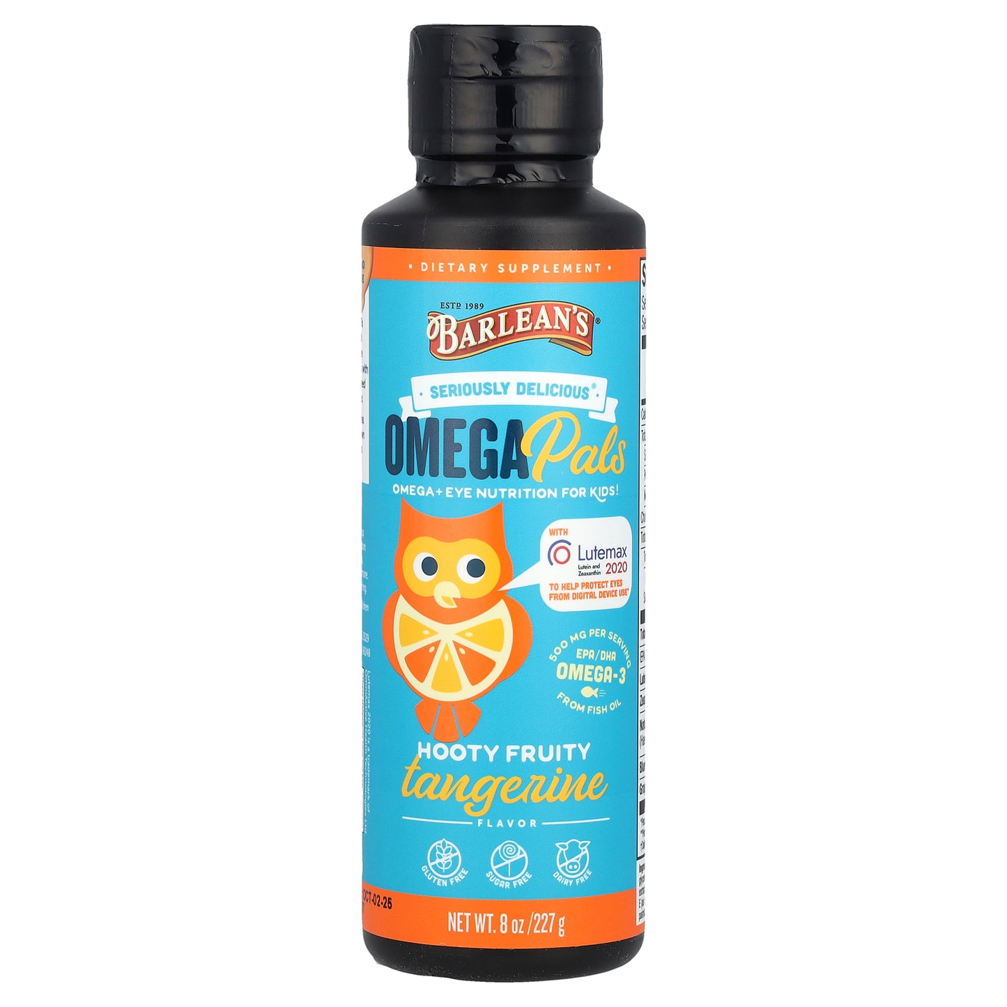 Barlean's, Omega Pals, Hooty Fruity Tangerine, 8 oz (227 g)