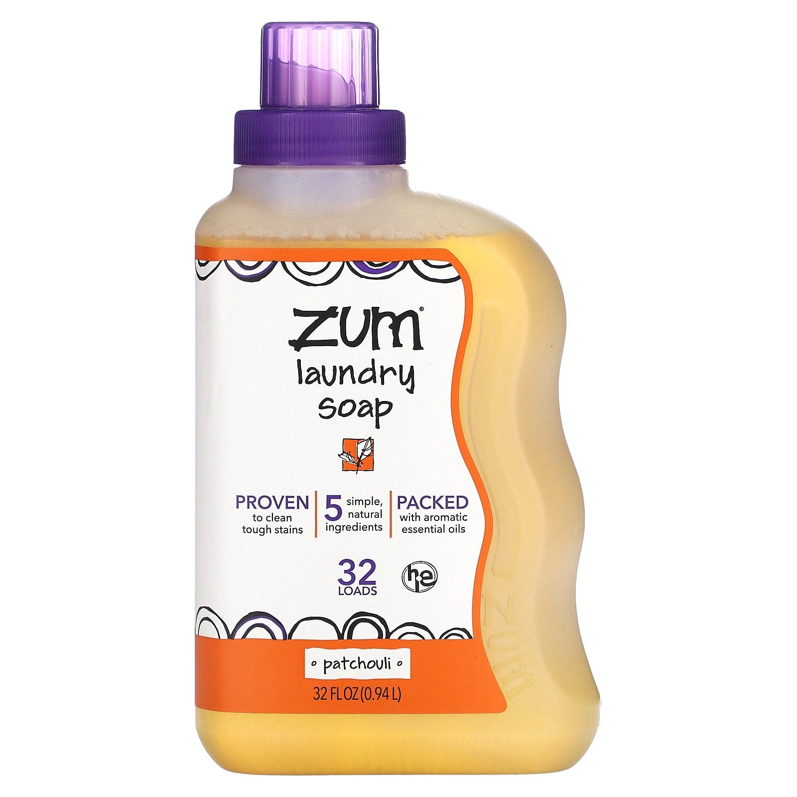 ZUM, Laundry Soap, Patchouli, 32 fl oz (0.94 l)