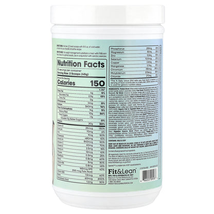 Fit & Lean, Meal Shake, Complete Fitness Nutrition, Chocolate Milkshake, 1 lb (450 g)