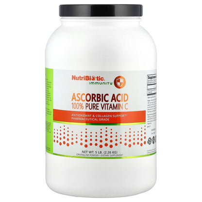 NutriBiotic, Immunity, Ascorbic Acid, 100% Pure Vitamin C, Crystalline Powder, 5 lb (2.26 kg)