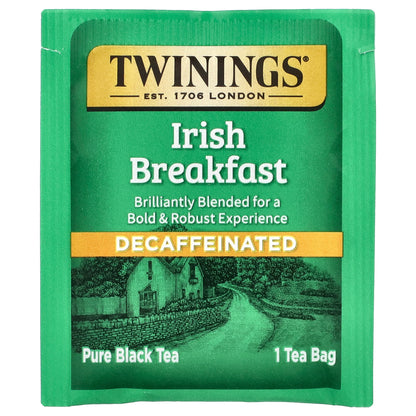 Twinings, Pure Black Tea, Irish Breakfast, Decaffeinated, 20 Tea Bags, 1.41 oz (40 g)