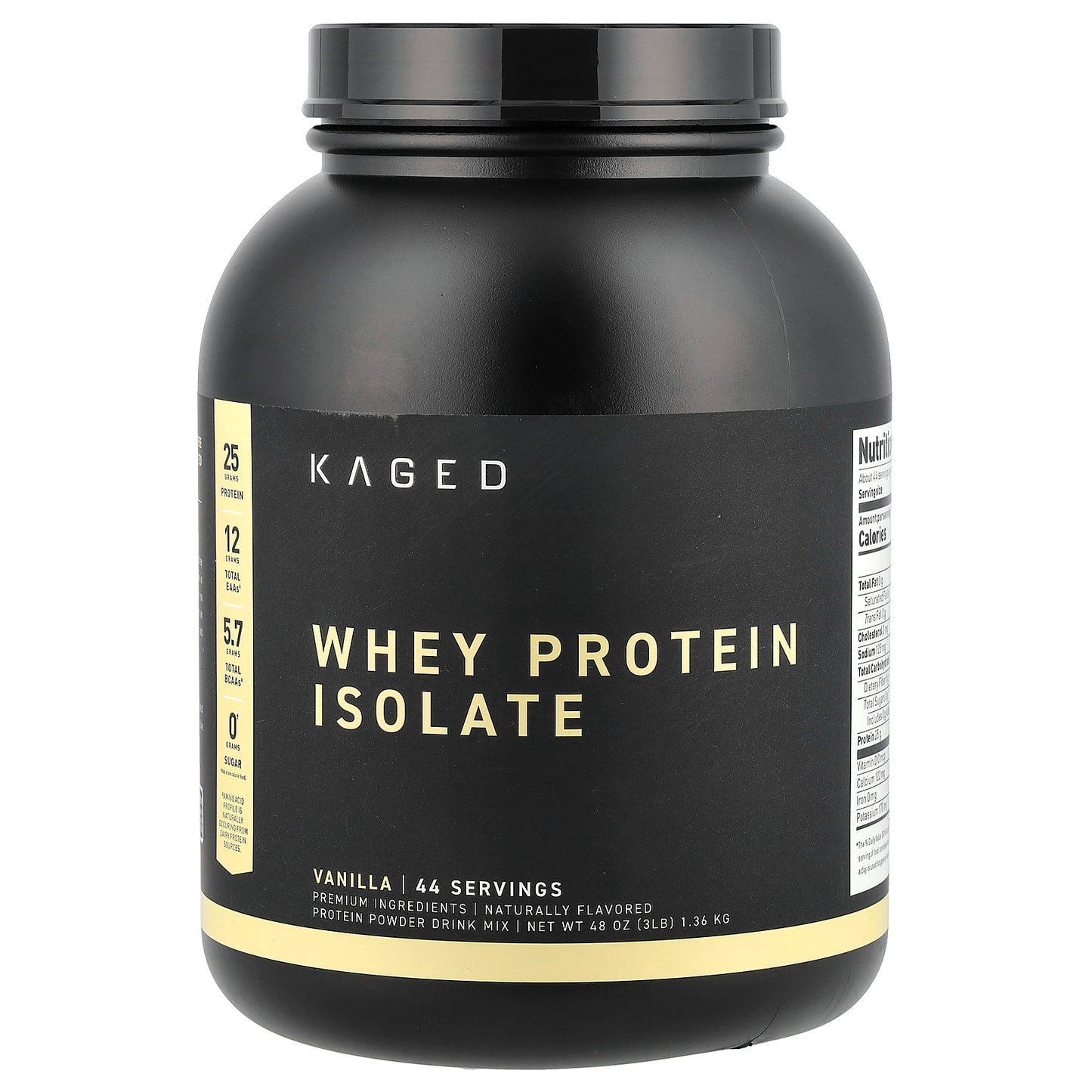 Kaged, Whey Protein Isolate, Vanilla, 3 lb (1.36 kg)