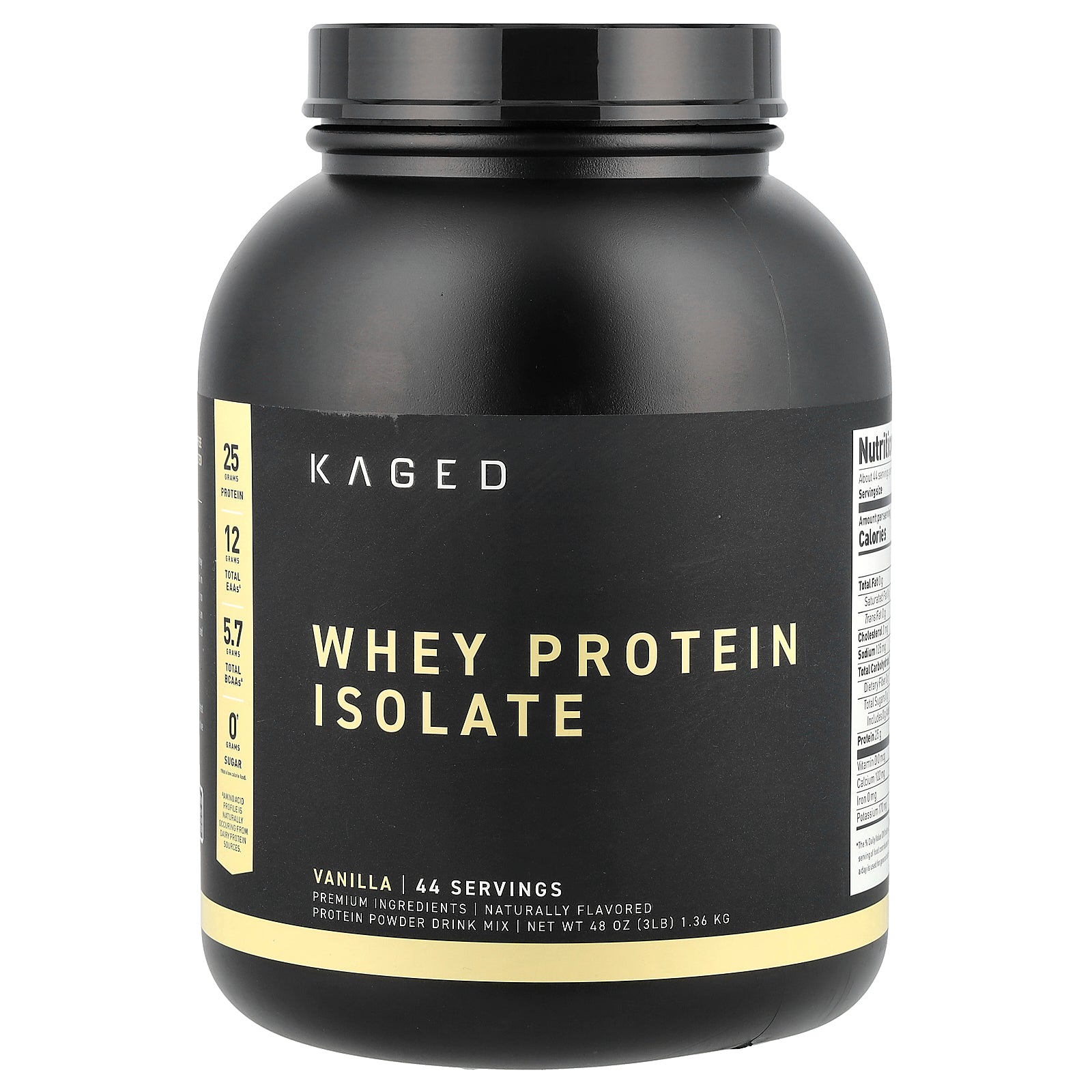 Kaged, Whey Protein Isolate, Vanilla, 3 lb (1.36 kg)