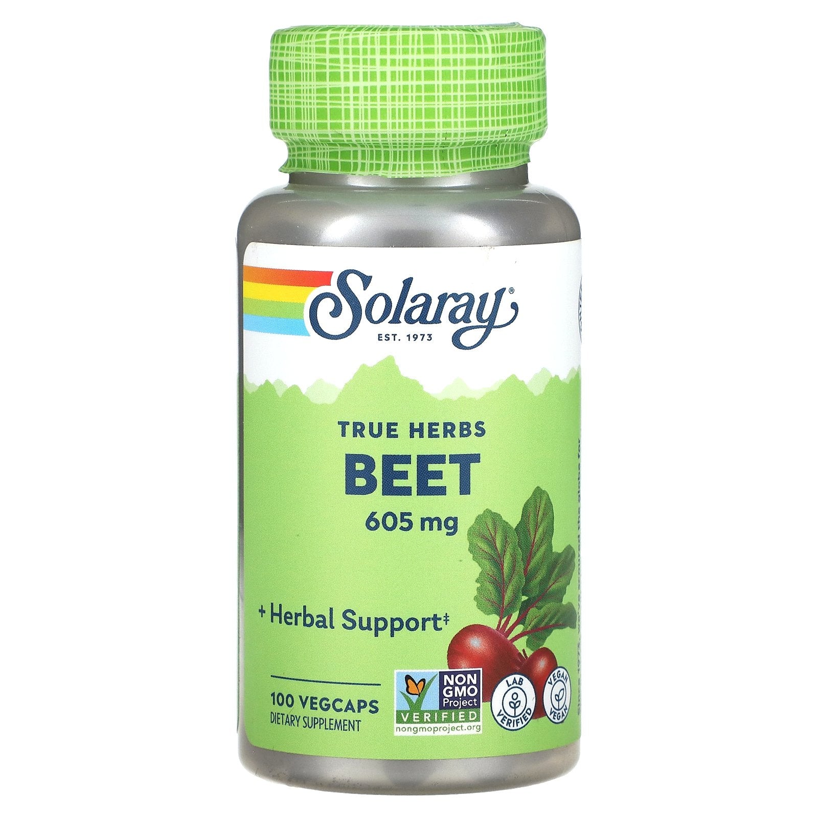 Solaray, True Herbs, Beet, 605 mg, 100 VegCaps