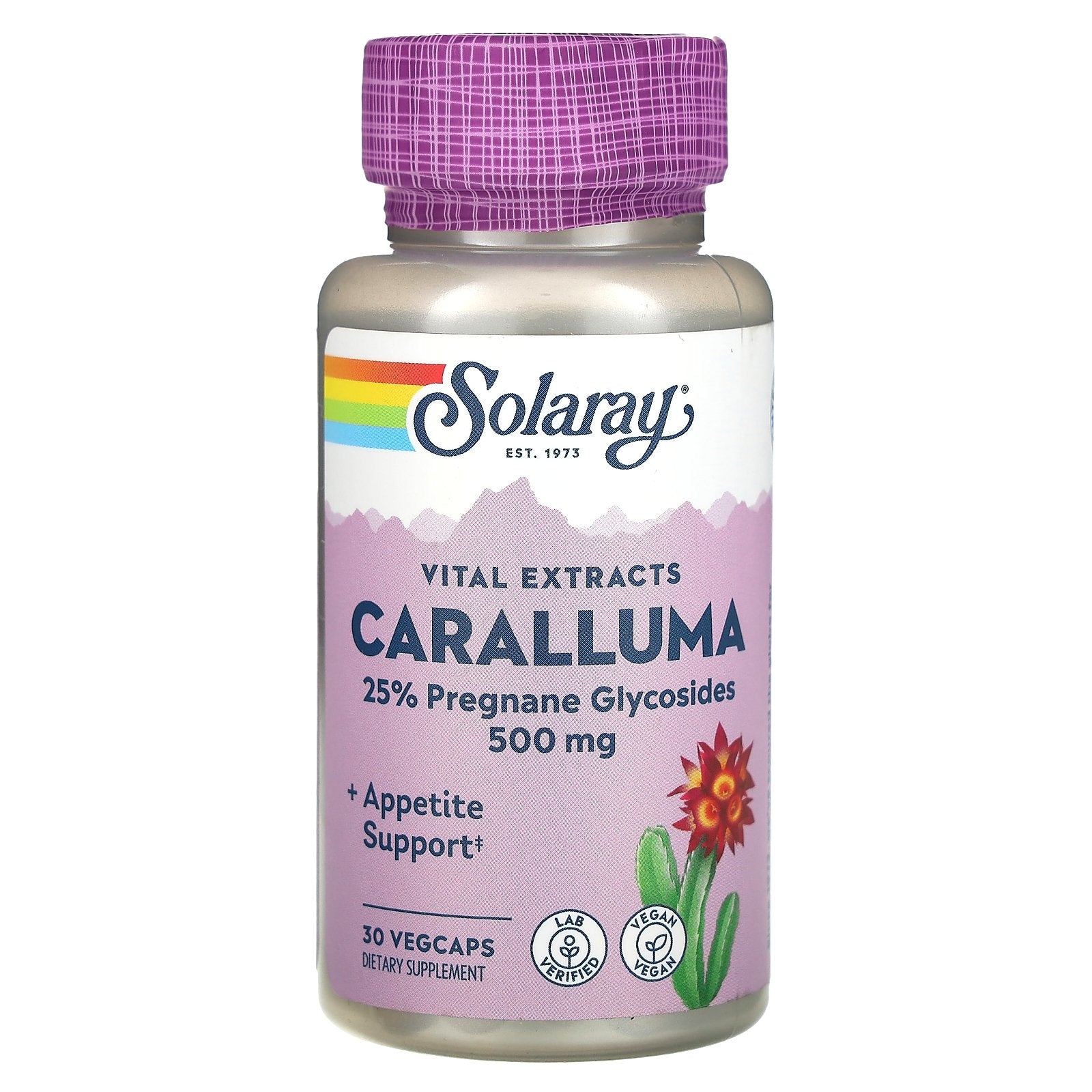 Solaray, Vital Extracts, Caralluma, 500 mg, 30 VegCaps