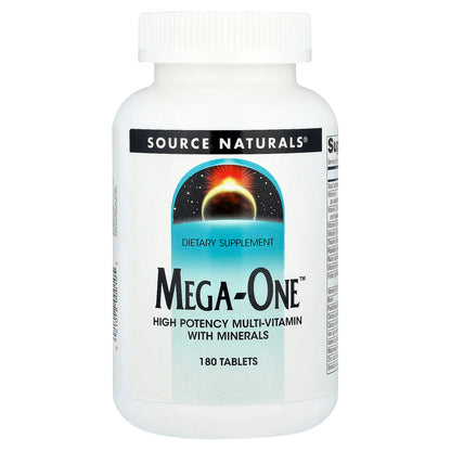 Source Naturals, Mega-One™, High Potency Multi-Vitamin With Minerals, 180 Tablets