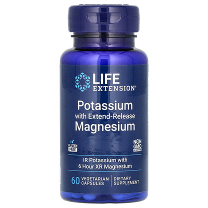 Life Extension, Potassium with Extend-Release Magnesium, 60 Vegetarian Capsules