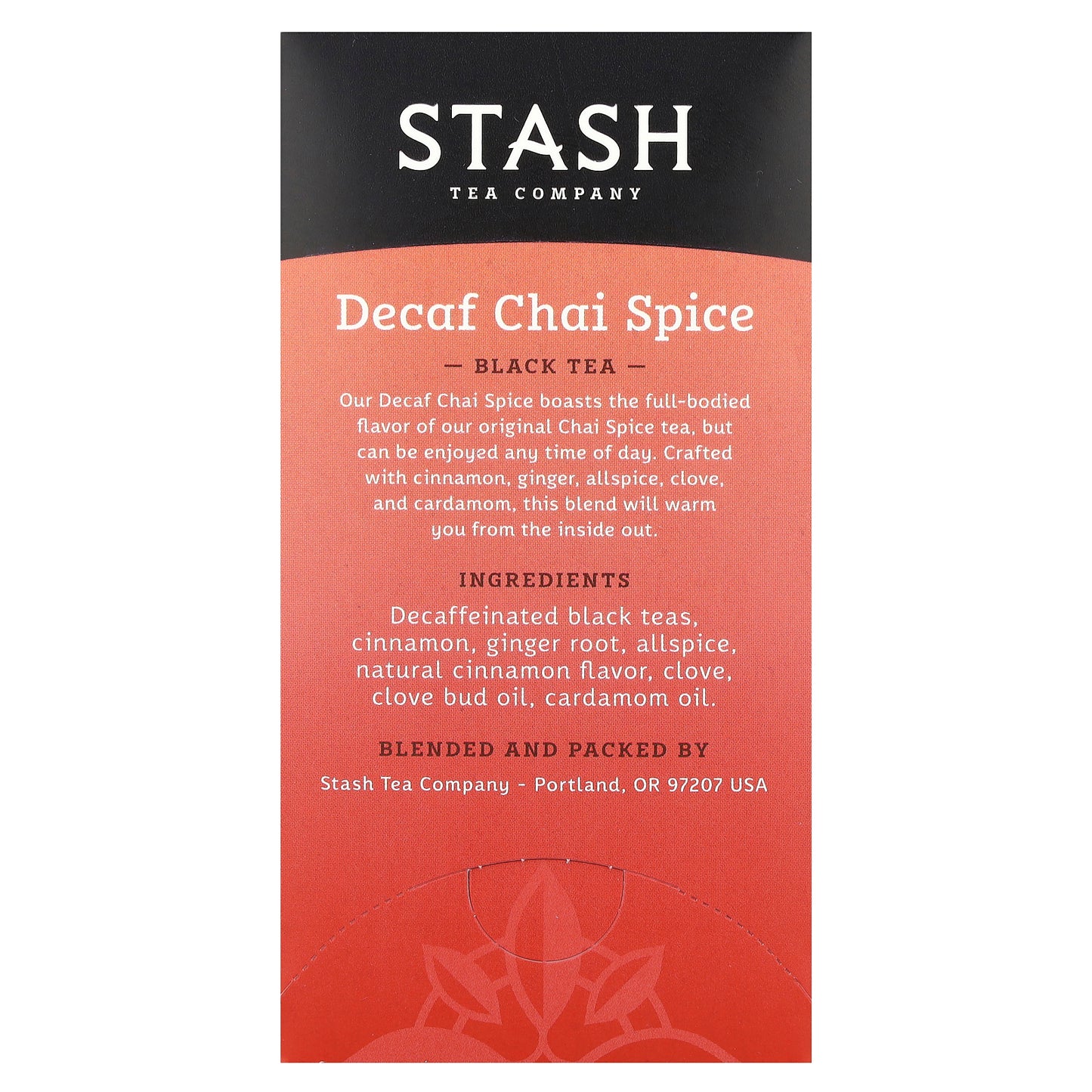 Stash Tea, Black Tea, Decaf Chai Spice, 18 Tea Bags, 1.1 oz (33 g)