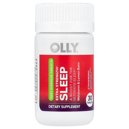 OLLY, Sleep, Extra Strength, Strawberry, 30 Tablets