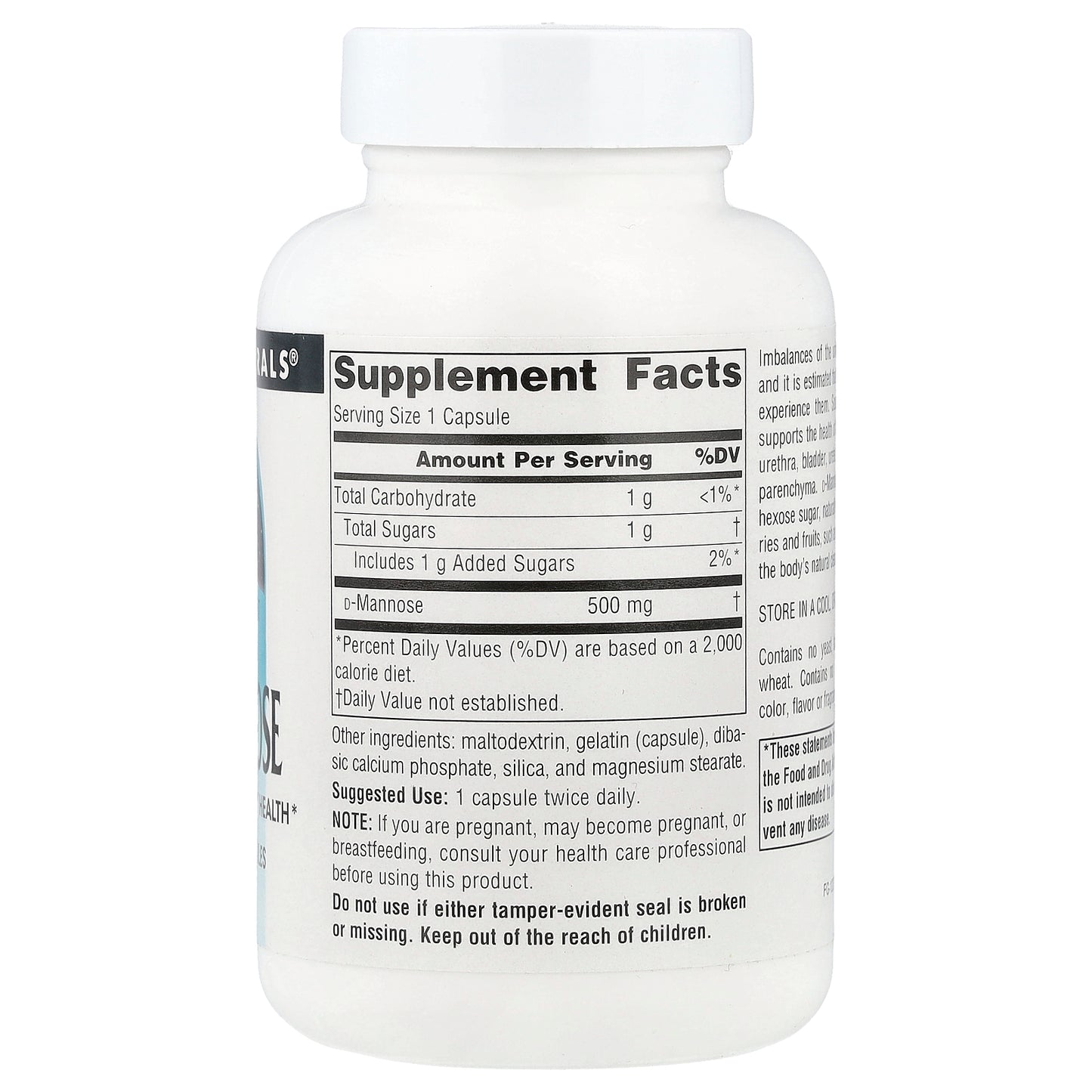 Source Naturals, D-Mannose, 60 Capsules