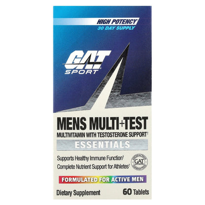 GAT, Mens Multi + Test, High Potency, 60 Tablets