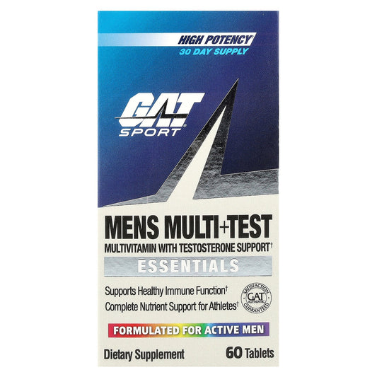 GAT, Mens Multi + Test, High Potency, 60 Tablets